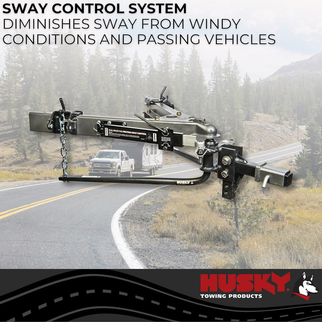 Product of Husky Towing 31986 6000 Pound Round Bar Weight Distribution Hitch 