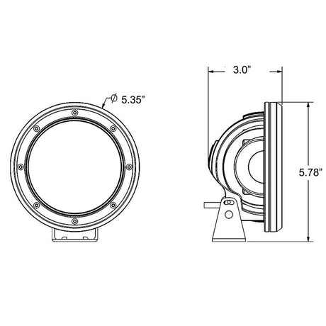 Product of Black Horse Offroad PL9251FR Driving/ Fog Light 
