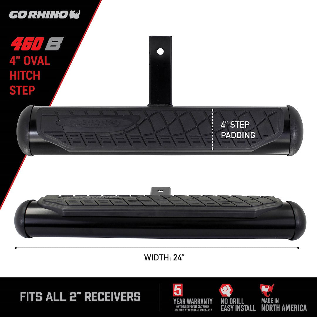 Product of Go Rhino 460B Black Powder Coated Steel Truck Step