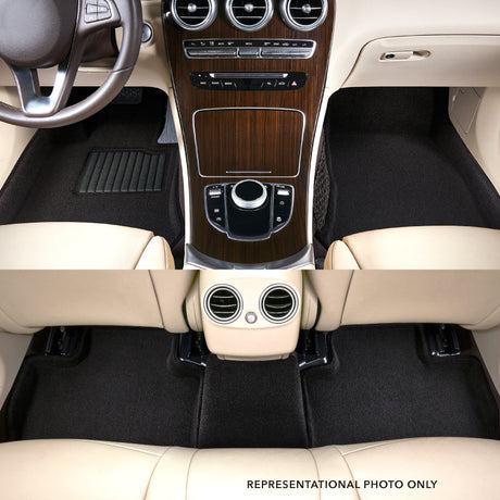 Product of 3D Mats KAGU L1FR10704709 Black Thermoplastic Rubber Of Carbon Fiber Texture Floor Liner 