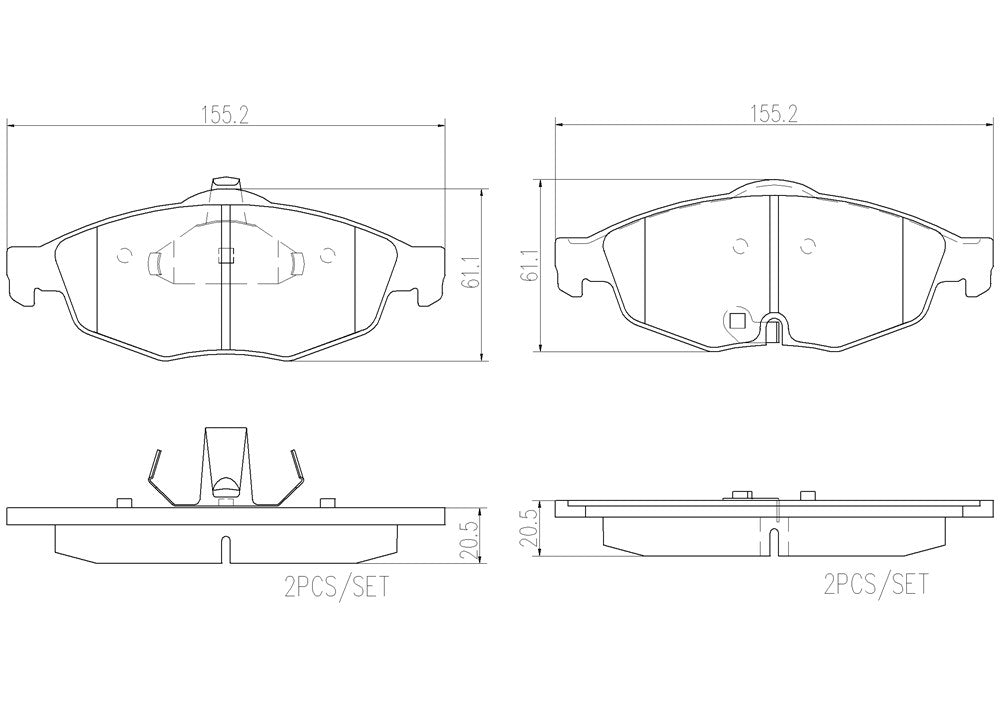 Product of Brembo P11016N Brake Pad - Set Of 4 