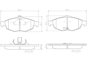 Product of Brembo P11016N Brake Pad - Set Of 4 