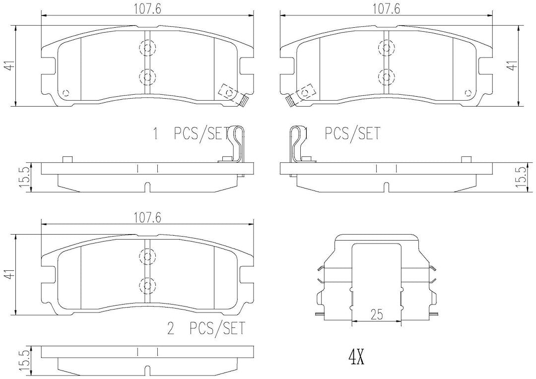 Product of Brembo P54012N Brake Pad - Set Of 4 