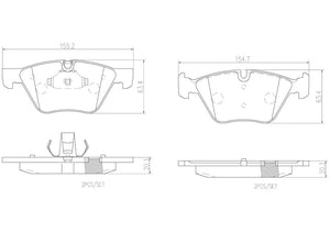 Product of Brembo P06036N Brake Pad - Set Of 4 