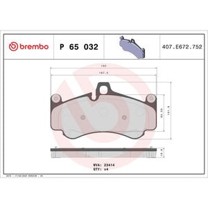 Brembo P65032 Brake Pad||p65032_Drw.Jpg||87||brmp65032||1753949