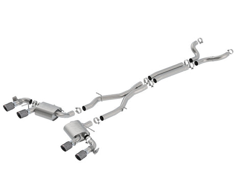 Product of Borla 140727CFBA ATAK ® Series Cat Back System Dual Exhaust System Kit 