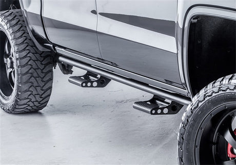 Product of N-Fab T154RKRCC Black Steel Round Tube Rocker Panel Guard 