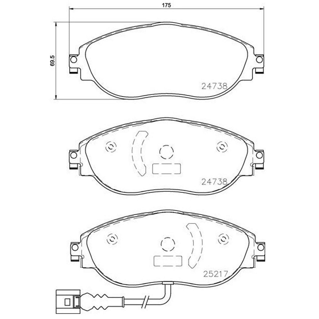 Product of Brembo P85131 Brake Pad - Set Of 4 