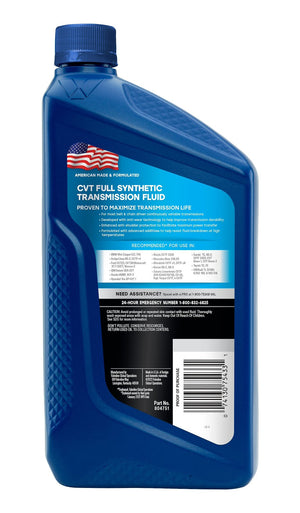 Valvoline 804751 Auto Trans Fluid||us_804751_Val_Cvt_Atf_1qt_Back.Jpg||86||v10804751||1457470