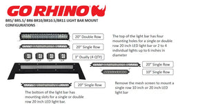 Go Rhino 26173t Driving/ Fog Light Mounting Bar||||90||g2626173t||2019607