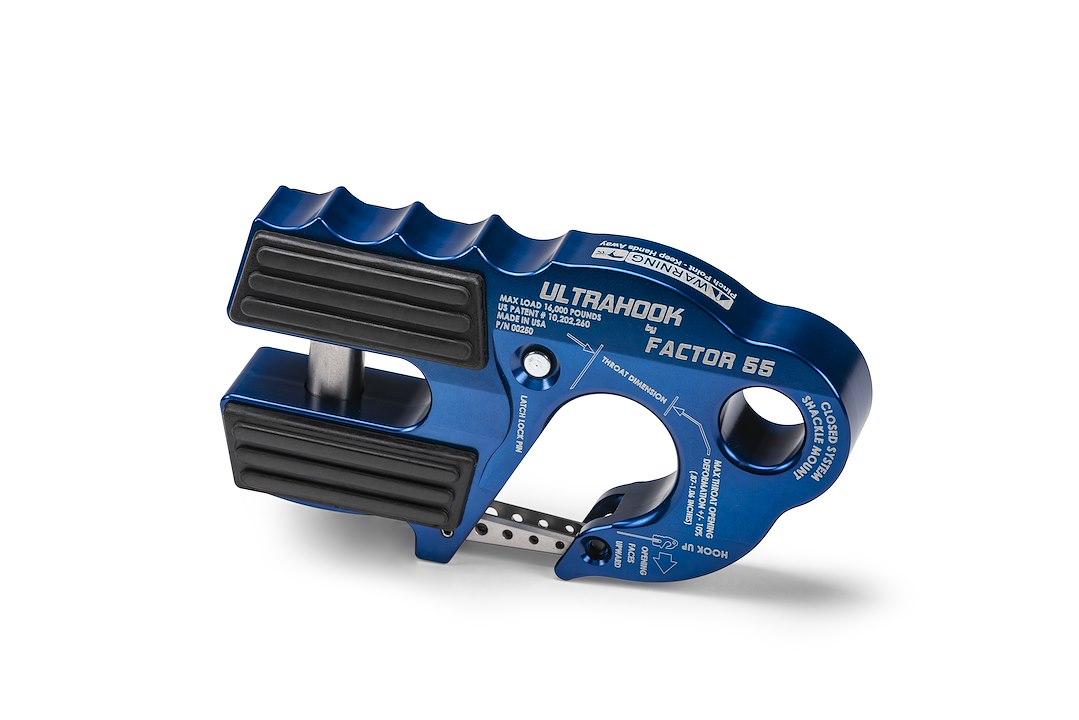 Factor 55 00250-02 Winch Clevis Hook||00250-02_Ultrahook_Blue.Jpg||85||fac0025002||1713356