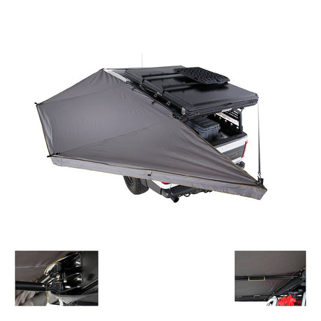 Product of Overland Vehicle Systems 19609917 SUV/Pickup Overlanding Manual Awning , Gray Solid 