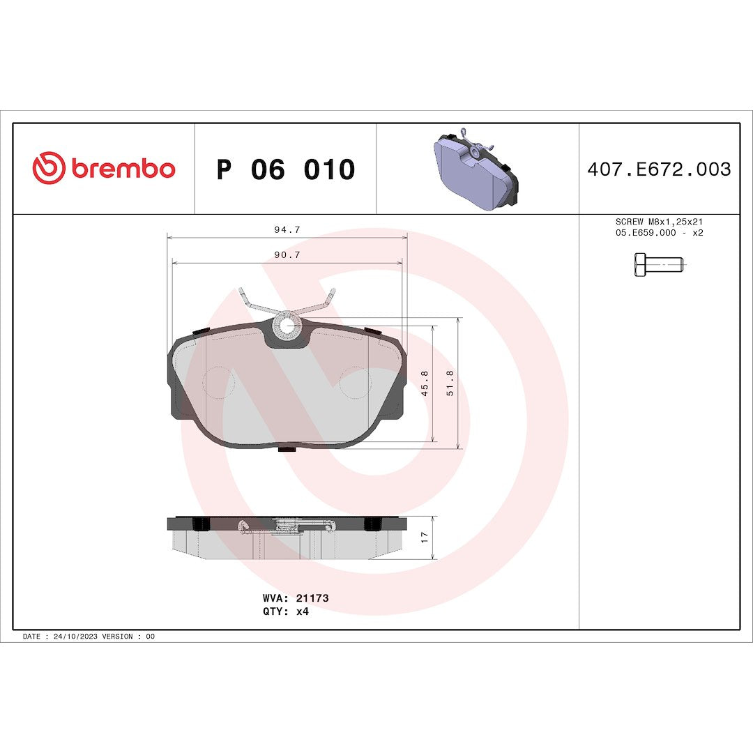 Brembo P06010 Brake Pad||p06010_Drw.Jpg||88||brmp06010||1752126