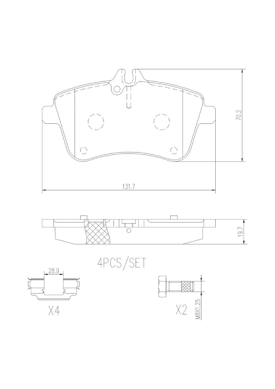 Product of Brembo P50057N Brake Pad - Set Of 4 