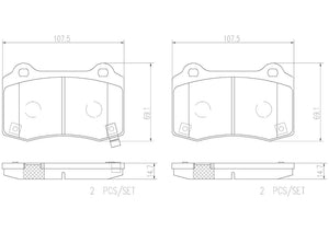 Product of Brembo P30074N Brake Pad - Set Of 4 