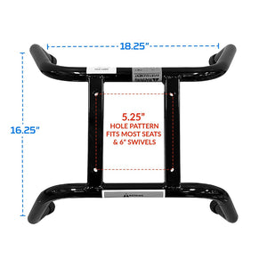 Wise Seating 8wd1234 Boat Seat Pedestal||8wd1234overheadwithdims.Jpg||90||w7z8wd1234||1710736