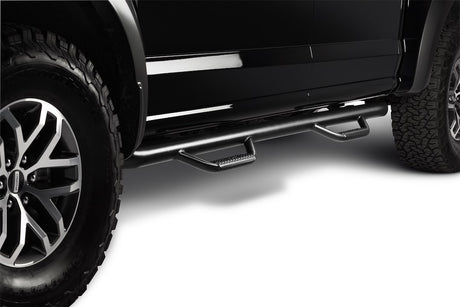 Product of N-Fab F1785CC-TX Cab Length Nerf Bar With Drop Down Steps 