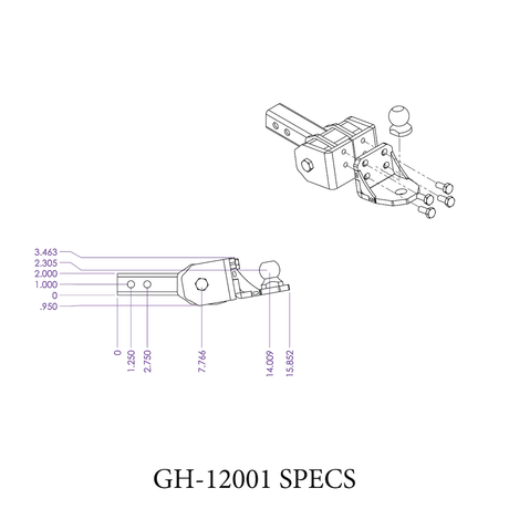Gen-Y Hitch Gh-12001 Trailer Hitch Ball Mount||gh-12001_1.Png||86||gyhgh12001||1288680