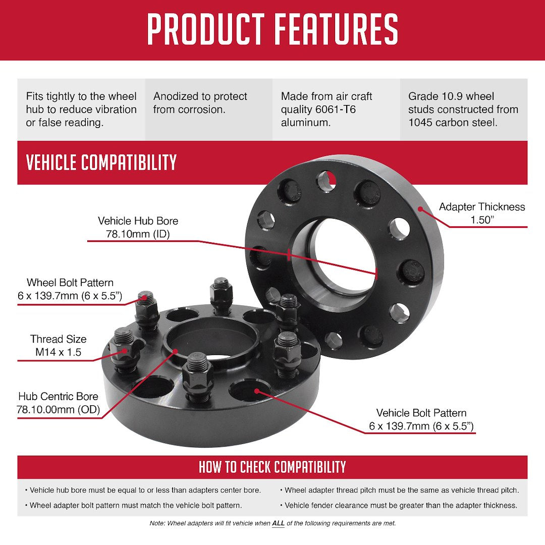 Coyote Wheel Accessories 6550-6550h-C Wheel Adapter||2_Product_Features_4.Jpg||86||rev65506550hc||849317