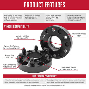 Coyote Wheel Accessories 6550-6550h-C Wheel Adapter||2_Product_Features_4.Jpg||86||rev65506550hc||849317