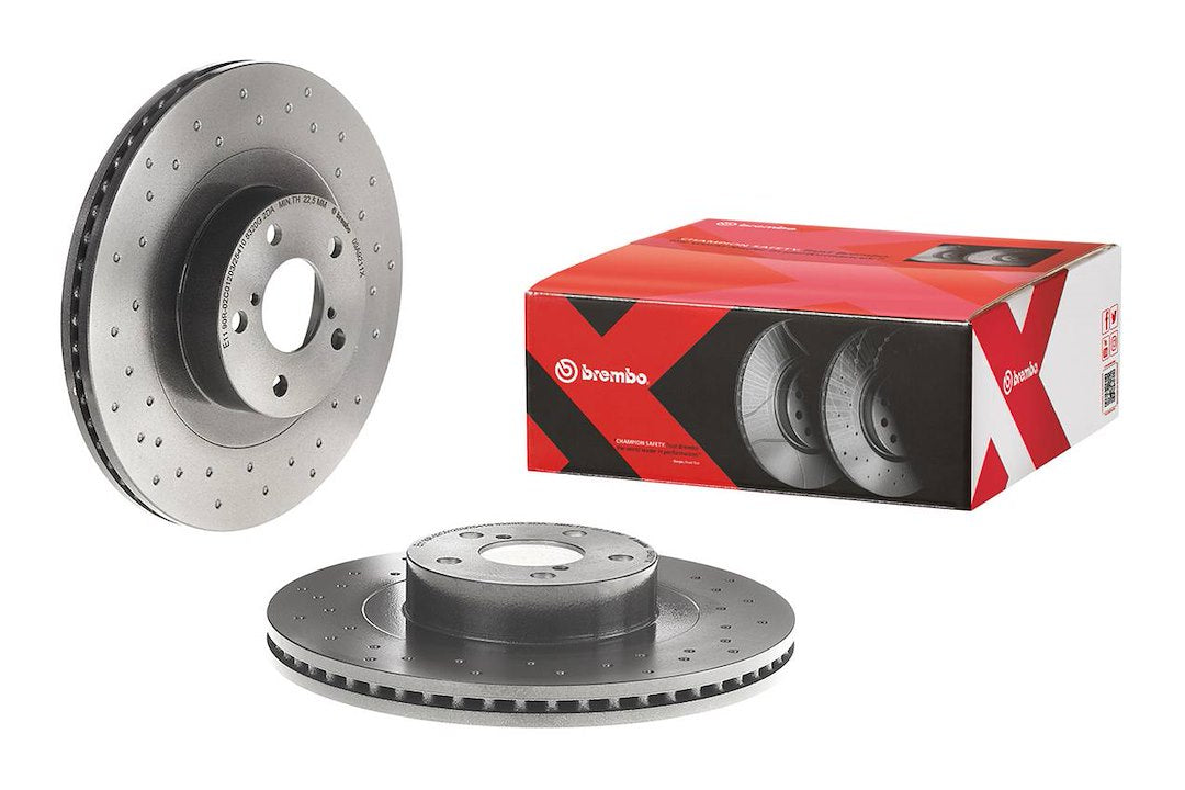 Product of Brembo 09A9211XC02 Xtra Vented Cross Drilled 1 Piece Brake Rotor 