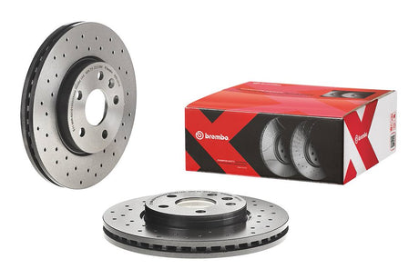 Product of Brembo 09B3551XC02 Xtra Vented Cross Drilled 1 Piece Brake Rotor 