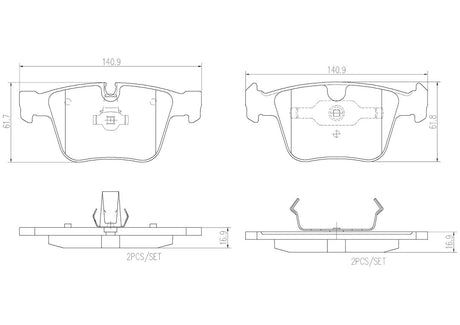 Product of Brembo P50116N Brake Pad - Set Of 4 