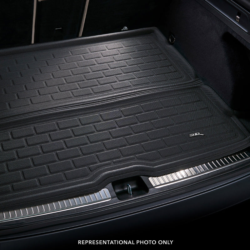 Product of 3D Mats M1CH0971301 Black Thermoplastic Rubber Of Carbon Fiber Texture To Back Of 2nd Seat Cargo Area Liner 