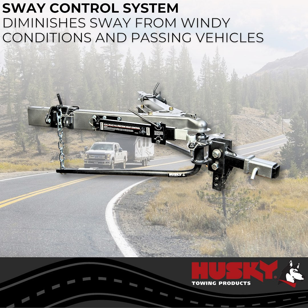 Product of Husky Towing 31997 8000 Pound Round Bar Weight Distribution Hitch 