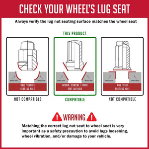 Product of Coyote Wheel Accessories 331148S 60 Degree Conical Bulge 14x1.5 Lug Nut 