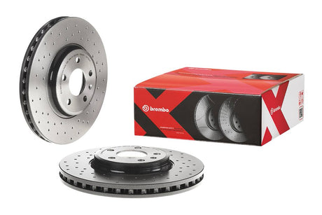 Product of Brembo 09A7581XC02 Xtra Vented Cross Drilled 1 Piece Brake Rotor 