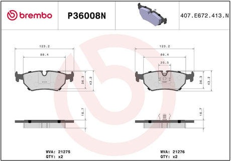 Brembo P36008n Brake Pad||p36008n_R.Jpg||86||brmp36008n||2091712