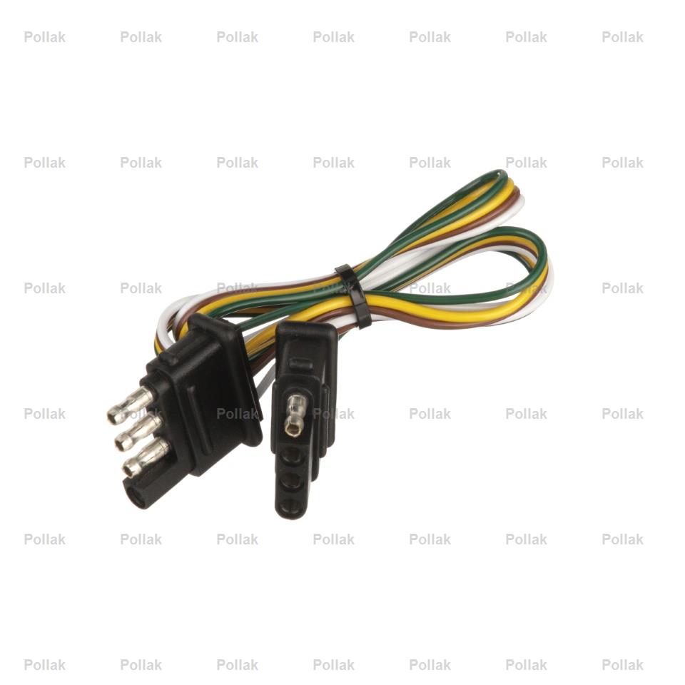 Product of Pollak 12-412E Trailer End 4 Flat Trailer Wiring Connector 