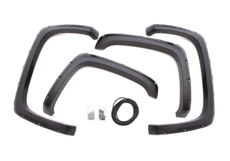 Product of Lund International RX133T Pocket Style/ Exposed Fasteners Black Fender Flare - Set Of 4 