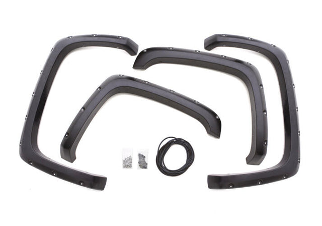 Product of Lund International RX133T Pocket Style/ Exposed Fasteners Black Fender Flare - Set Of 4 