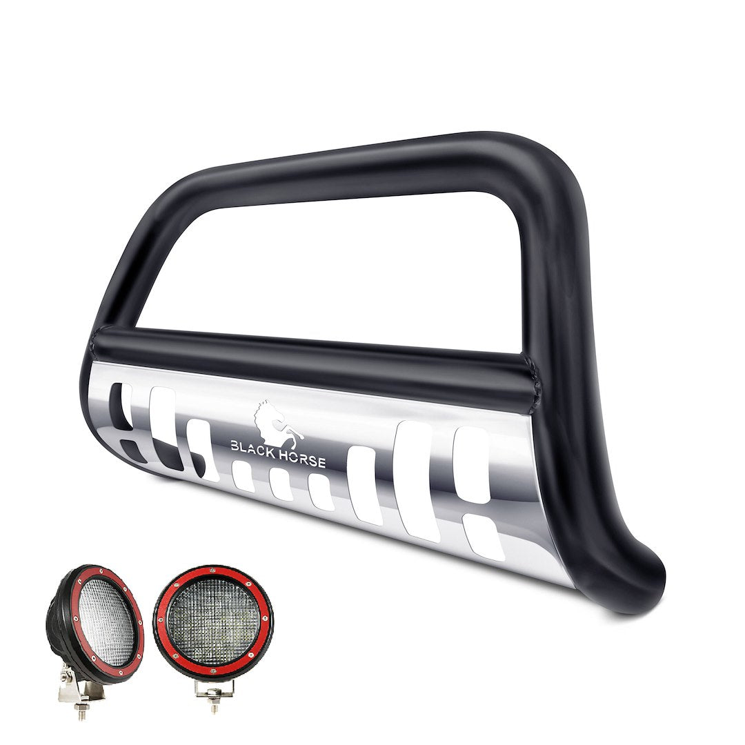 Product of Black Horse Offroad CBBS-GMC3105SP-PLFR Bull Bar  with skid plate 
