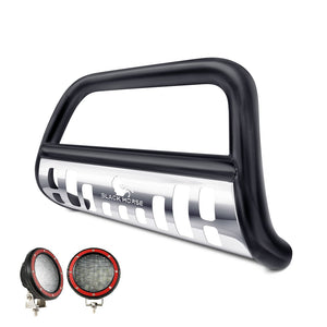 Product of Black Horse Offroad CBBS-GMC3105SP-PLFR Bull Bar  with skid plate 