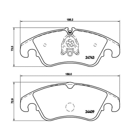 Product of Brembo P85098 Brake Pad - Set Of 4 