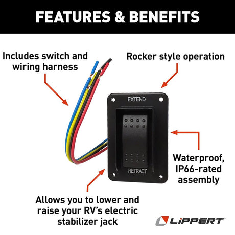 Product of Lippert Components 387874 Leveling Jack Switch