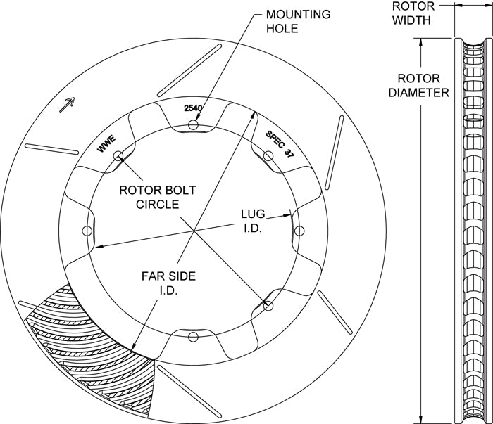 Wilwood Brakes 160-2540 Brake Rotor||160-2540_1.Jpg||86||w641602540||1585695