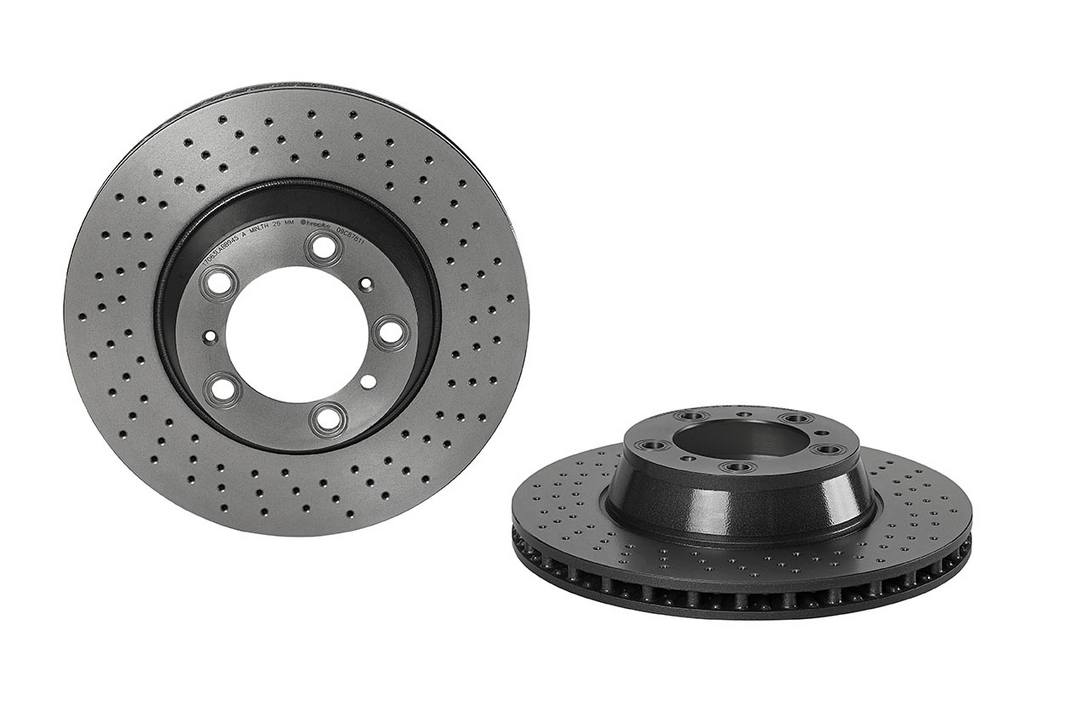 Product of Brembo 09C87811C02 Vented Cross Drilled 1 Piece Brake Rotor 