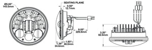 Product of J.W. Speaker 0555091 High And Low Beam Headlight Assembly - LED - Single 
