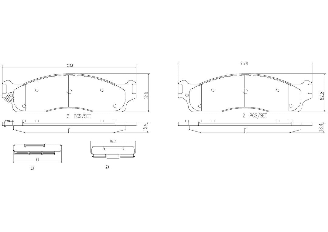 Product of Brembo P18008N Brake Pad - Set Of 4 