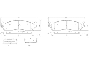 Product of Brembo P18008N Brake Pad - Set Of 4 