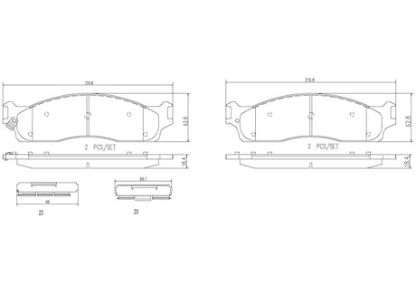 Product of Brembo P18008N Brake Pad - Set Of 4 