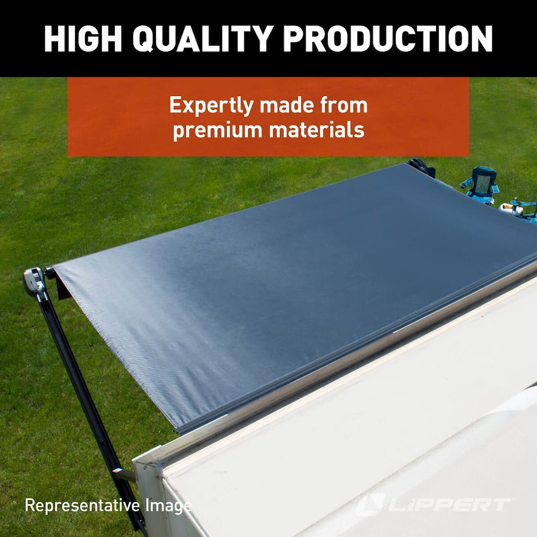 Product of Lippert Components V000334865 RV Patio Spring Assisted Awning , Blue Fade 