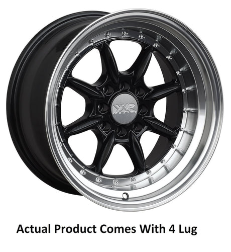 Product of Primax Wheel 15x8 Black With Natural Lip Wheel - 4x3.94 Bolt Pattern 