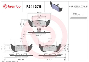 Brembo P24137n Brake Pad||p24137n_2.Jpg||86||brmp24137n||2091690
