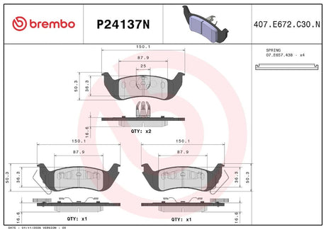 Brembo P24137n Brake Pad||p24137n_2.Jpg||86||brmp24137n||2091690