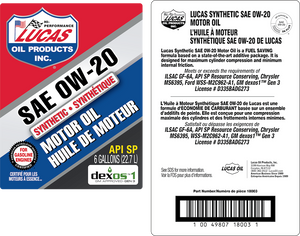 Lucas Oil 18003 Oil||18003_Syn 0w20_6gal_Rev10_4-10-2026.Png||86||l4418003||2537732